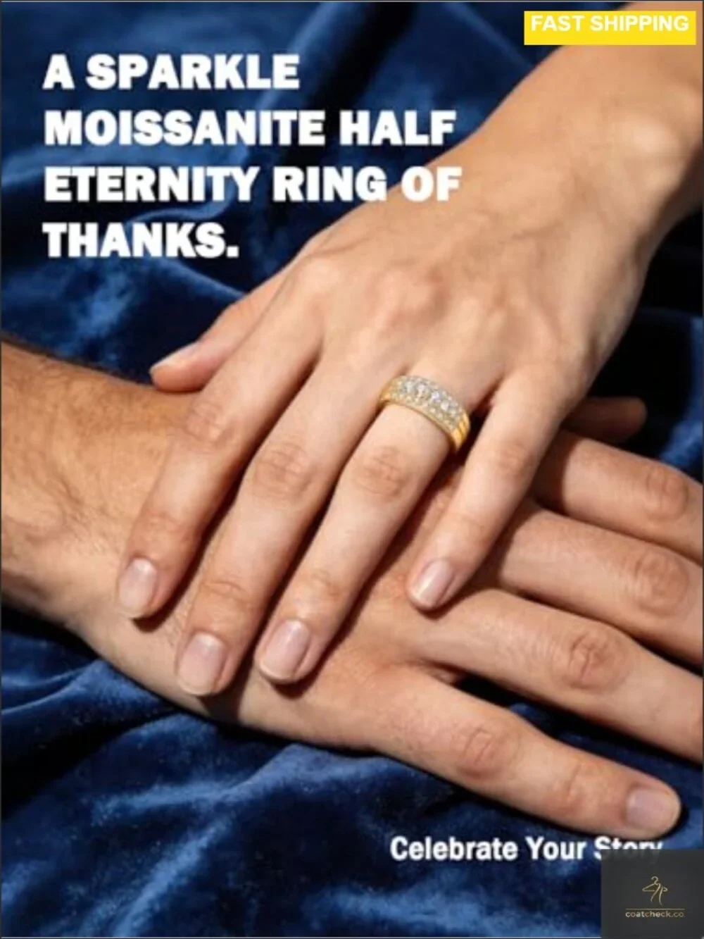 Moissanite Half Eternity Ring Band 925 Sterling Silver Anniversary
